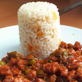 El cooksnap de Jorge Fraile cuando hizo Guisado de soja texturizada con tomate y guarnición.