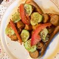 Hadisa Tabassum's cooksnap of when they made Sausage Grilled Cheese Sandwich with Sriracha.