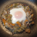 El cooksnap de Aj Jg cuando hizo Salteado de repollo, champiñón y langostinos al ajillo con huevo.