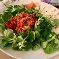 El cooksnap de Marieta cuando hizo Ensalada de canónigos, espelta y verdura asada.