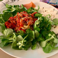 El cooksnap de Marieta cuando hizo Ensalada de canónigos, espelta y verdura asada.