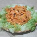 El cooksnap de Lady Marmalade cuando hizo Ninjin no sarada: ensalada de cintas de zanahoria.
