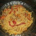 El cooksnap de Maria Denise cuando hizo Wok de verduras y carne con fideos coditos ñam ñam 😉😋.