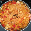 El cooksnap de Luis cuando hizo Fideuà rápida de marisco.