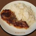 Cooksnap από Διαμαντίδη Χαρούλα στη συνταγή Μπριζόλα με πιλάφι και ατομική σαλάτα εποχής