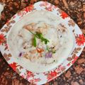 Seema gupta का कुकस्नैप जब उन्होंने खीरा और प्याज़ का रायता (kheera aur pyaz ka raita recipe in Hindi) बनाया था।