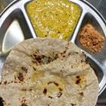 Varsha Pandit's cooksnap of when they made पिठलं भाकरी (pithla recipe in marathi).