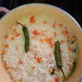El cooksnap de Leticia Frias cuando hizo Arroz blanco con verduras.