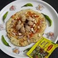 Anu Jhunjhunu wala's cooksnap of when they made Pizza Paratha or Desi Pizza, without oven.