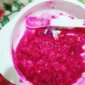 Cooksnap dari Mama Jose Wilcan untuk resep Oatmeal saus buah naga MPASI