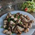 El cooksnap de Daviniaeivan Garcia Aleman cuando hizo Pechuga de pollo con champiñones al ajillo y guisantes.