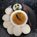 Lovely Adhikari's cooksnap of when they made Idli sambar with coconut chutney.