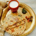 Harjeet Kaur's cooksnap of when they made Besan Methi Achari Paratha.