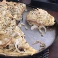 El cooksnap de Lucas cuando hizo Pizza fugazzeta rellena.