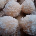 El cooksnap de Rebeca cuando hizo Trufas de chocolate blanco y coco.