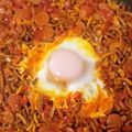 El cooksnap de Miguel cuando hizo Fideos con huevo.