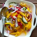 Cooksnap Norida Alias semasa beliau membuat Acar timun mentah.