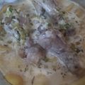 El cooksnap de Débora Isaguirre cuando hizo Pollo al verdeo con papas a la crema.
