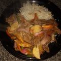 El cooksnap de Jineth Marcela Guerra cuando hizo Lomo saltado peruano.