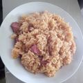 El cooksnap de Laura Santiago cuando hizo Locrio de salami Dominicano.