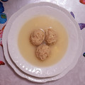 El cooksnap de ISA cuando hizo Sopa de albóndigas de atún.