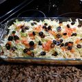 Scott's cooksnap of when they made 7 layer taco dip.