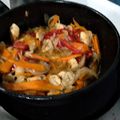 El cooksnap de Cecilia Maidana cuando hizo Revuelto de pollo con verduras.