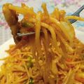 Hayat Akber Khan's cooksnap of when they made Chicken Chow mein.