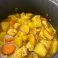 El cooksnap de Alicia Lagarto cuando hizo Pollo al curry con verduras.