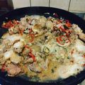 El cooksnap de Dani Bodego cuando hizo Bondiola de cerdo a la cerveza (al disco de arado).