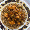 El cooksnap de Raquel Portales Amo cuando hizo Pollo en salsa sabrosa con arroz integral.