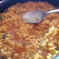 El cooksnap de Priscila cuando hizo Cazuela de pavo con arroz.