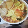 El cooksnap de Alexis ureña cuando hizo Sopa de tomate con tortilla.