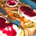 El cooksnap de CDNavarro cuando hizo Tosta de lomo salteado y queso de cabra.