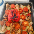 El cooksnap de Juan Lozano cuando hizo Muslitos de pollo al horno con patatas y verduras.