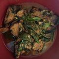 Cooksnap dari Esti Priyantini untuk resep Ikan Asap (iwak pe) Cabe Ijo + Kemangi