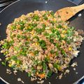 Arnaldo's cooksnap of when they made Prawn and Veggie Fried Rice.