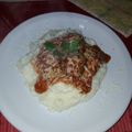 El cooksnap de La Puchi Códoba cuando hizo Albóndigas con salsa de tomates y puré.