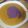 El cooksnap de Ñamñam cuando hizo Crema de calabaza y col lombarda enriquecida con Agua de Mar.