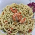 Cooksnap dari nivavha untuk resep Shrimp Spaghetti Aglio Olio (very simple and delicious!)