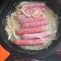 El cooksnap de Idis López cuando hizo Salchichas al Vino Blanco.