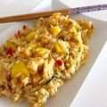 El cooksnap de Irene-Guirao cuando hizo Arroz de jazmín con piña y langostinos.