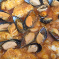 El cooksnap de Juan Rodríguez Sanchez cuando hizo Rape a la marinera con mejillones.