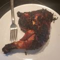 Dennis Ruffer's cooksnap of when they made California Farm Tea Smoked Chicken Quarter or Turkey Thigh.