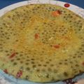 El cooksnap de Disfruta cocinando con Fernando cuando hizo Omelette de arvejas con jamón y queso.
