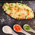 Sudha Singh का कुकस्नैप जब उन्होंने अनियन वेजीज राइस विथ चाइनीज टेस्ट (onion veggies rice with chinese taste recipe in Hindi) बनाया था।
