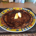 El cooksnap de Karen Gonzalez cuando hizo Panqueques de banano, granola y miel.