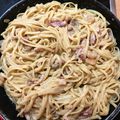 El cooksnap de Enrique cuando hizo Tagiliatella a la carbonara.
