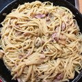 El cooksnap de Enrique cuando hizo Tagiliatella a la carbonara.