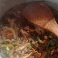 El cooksnap de Sofia Chamorro cuando hizo Champiñones salteados con cebolla y ají.